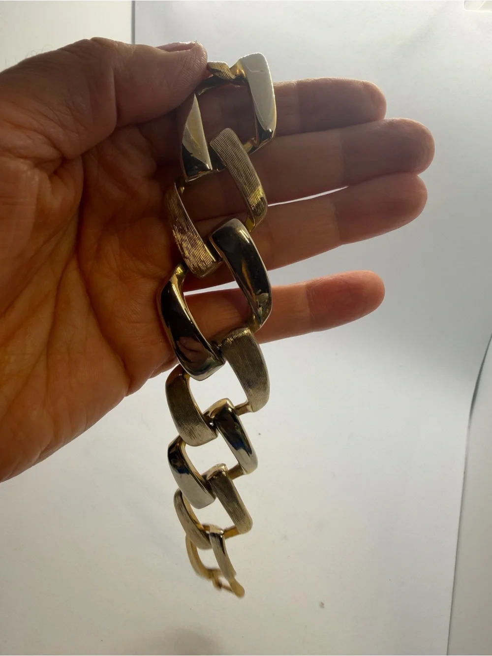 Napier Gold and Black Chunky Link Bracelet